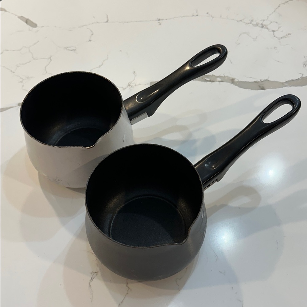 San Ignacio Spain Black White Saucepan Duo Pots Soup Camping Sauce Small Spout